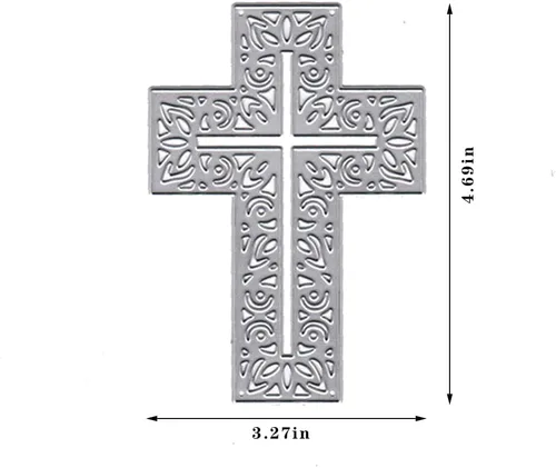 Miniatura 2 de Hying Troqueles de corte de marco cruzado de religión de Pascua para hacer tarjetas y decoraciones de álbumes de fotos, troqueles de cruz hueca