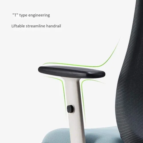 Miniatura 6 de Silla de computadora, silla de oficina, silla sedentaria, cómoda, ergonómica, silla de escritorio, silla giratoria (negro)