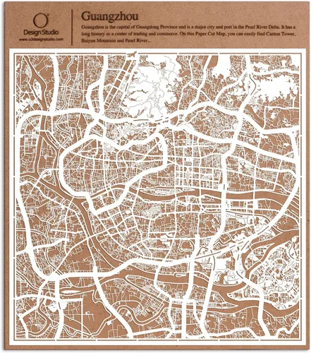 Miniatura 37 de O3 Design Studio Aberdeen - Mapa de papel cortado en papel blanco de 12 x 12 pulgadas