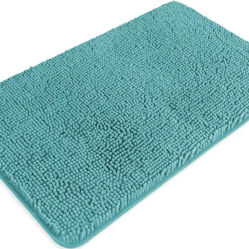 Miniatura 467 de Alfombra de baño pequeña de 12 x 18 pulgadas, lavable y absorbente, antideslizante, alfombra de baño de felpilla gruesa y suave para baño, ducha