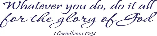 Miniatura 22 de 1 Corinthians 10:31 - Arte de pared Whatever You Do, Do It All for The Glory of God inspirador con cita bíblica