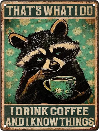Miniatura 21 de Cartel de café con texto en inglés «Because Murder Is Wrong», póster metálico de 16 x 12 pulgadas CAFÉ CAT 3
