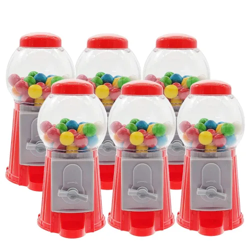 Miniatura 9 de Paquete de 2 mini máquina de chicles de 5 pulgadas sin dispensador de goma de mascar de plástico para caramelo, máquina expendedora de caramelos