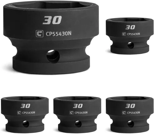 Miniatura 33 de Capri Tools - Llave de vaso de impacto corto de 27 mm, 1/2 pulg. de conducción, 6 puntos, métrica