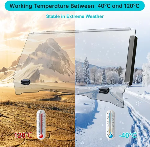 Miniatura 4 de 10L0L Parabrisas para carrito de golf EZGO TXT a gas y eléctrico 1995 en adelante, plegable, anti-UV y resistente a los impactos, Transparente