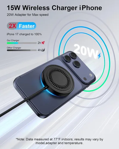 Miniatura 2 de Cargador inalámbrico para Samsung 15 W, cargador inalámbrico de carga rápida para Galaxy S26 Ultra/S25/S24FE/S23/S22/Z Flip 7/6, cargador