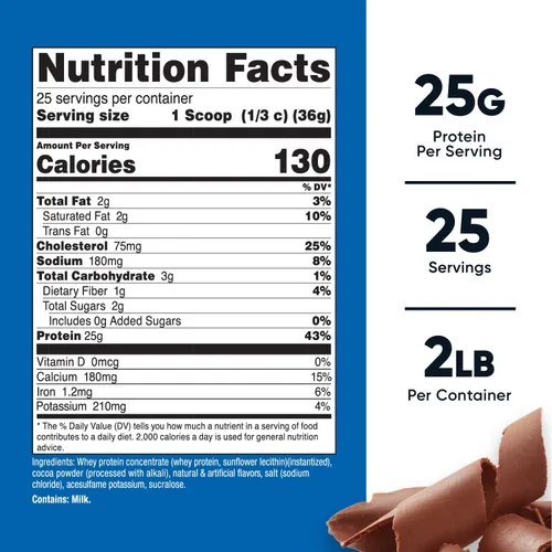 Miniatura 2 de Nutricost - Concentrado de proteína de suero (Chocolate) 2 libras - Sin gluten y sin OMG