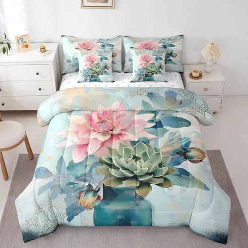 Miniatura 17 de Erosebridal Juego de edredón de 7 piezas con diseño de piano, cama Queen en una bolsa, juego de ropa de cama retro con notación musical de guitarra