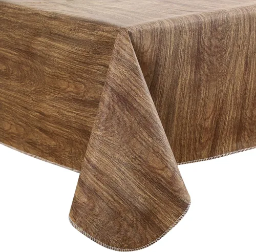 Miniatura 10 de Mantel de Vinilo de Servicio Pesado con Respaldo de Franela Impermeable A Prueba de Aceite Mantel de Plástico Resistente a las Manchas Limpiable