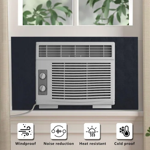 Miniatura 7 de BJADE'S Panel de espuma con aislamiento lateral de aire acondicionado para ventana, paneles envolventes completos, kit de sellado de ventana, calor