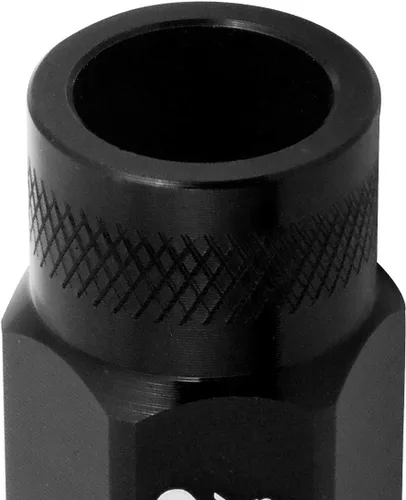 Miniatura 5 de J2 Engineering LN-T7-014-15-BK Negro 7075 Aluminio M12 x 1.5 20Pcs L: 1.969 in Tuerca superior moleteada con adaptador