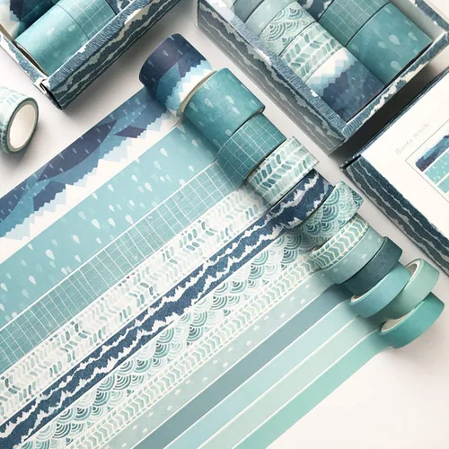 Vilihkc Washi Tape - Juego de 12 rollos de cinta adhesiva decorativa Washi para manualidades, niños, álbumes de recortes, diario de viñas, envoltura