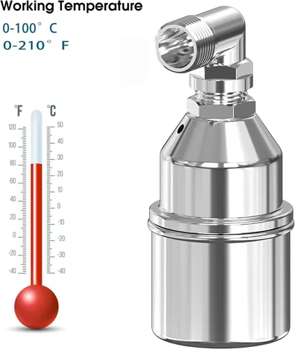 Miniatura 6 de Válvula de flotador de control de nivel de agua totalmente automática de acero inoxidable 304, válvula de flotador de control de nivel de agua