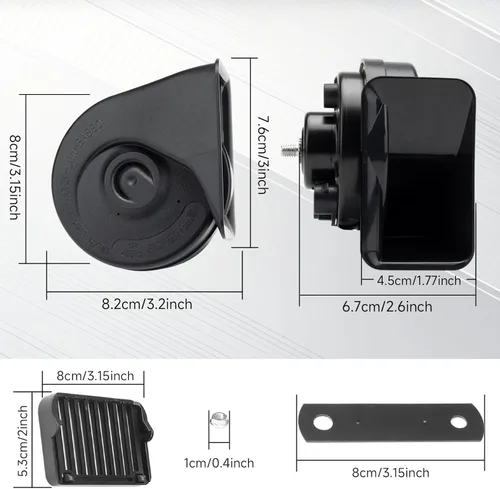 Miniatura 8 de FARBIN Bocina de Auto Compatible con Hyundai/Kia. Bocina de Auto Impermeable de 12V Fuerte de Tono Alto/Bajo Bocinas de Caracol Eléctricas