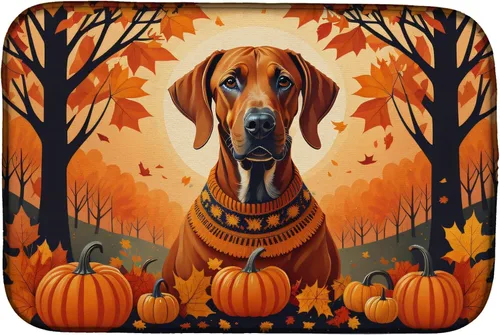 Caroline's Treasures DAC1066DDM Rhodesian Ridgeback - Tapete de secado de platos absorbente para encimera de cocina, tapete escurridor de platos