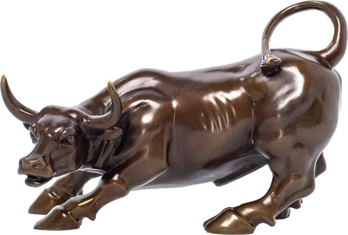 Miniatura 12 de Figura de toro de latón – Decoración artística de toro de pared, figura de toro/vaca/buey de bronce, estatuas y esculturas para decoración del hogar