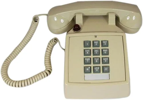 CORTELCO KELLOGG 2500 M-W Desk Mount Phone with Telephony Cords Ash with Vol Cntrl