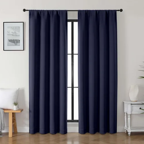 Miniatura 128 de Gwine Cortinas opacas para dormitorio, 54 pulgadas de largo, paneles de cortina de ventana con aislamiento térmico y reducción de ruido, cortinas