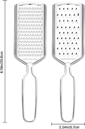 Miniatura 5 de Rallador de limón Zester Traje de 2 piezas,Rallador de queso de acero inoxidable,Molinillo fino de cocina para queso parmesano, jengibre, ajo, nuez