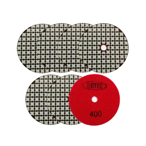 Miniatura 41 de BGTEC Juego de almohadillas de pulido de diamante seco de 4 pulgadas, kit de 8 almohadillas de grano 400 para granito, mármol, piedra de cuarzo