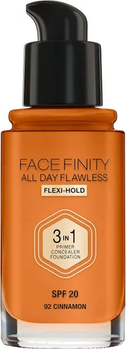Miniatura 2 de Max Factor Facefinity - Base de maquillaje 3 en 1 All Day Flawless SPF 20#092 Canela, 7.05 onzas