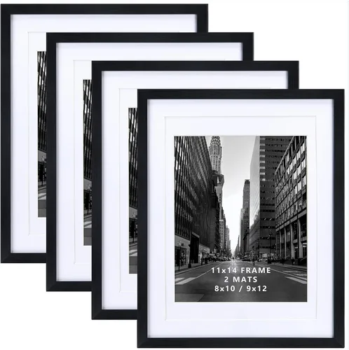Miniatura 14 de Giftgarden Portarretratos de 11 x 17 pulgadas, paquete de 4 marcos mate de 11 x 17 pulgadas para fotos de 8 x 12 pulgadas con paspartú, póster de 11
