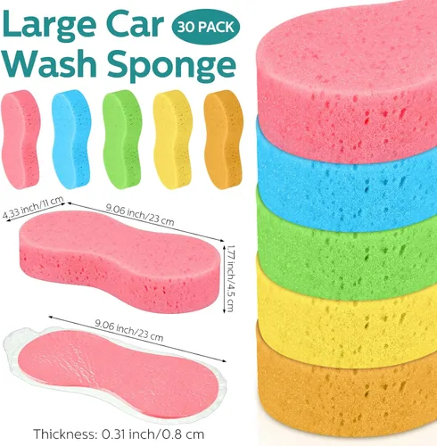 Miniatura 2 de Dandat Esponja grande de lavado de coche, esponja multiusos para lavar platos, no raya, esponja de limpieza para el hogar, almohadilla de espuma