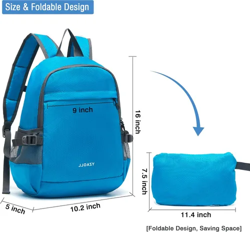 Miniatura 4 de YZAOLL Mochila pequeña de senderismo de 20 litros, mochila ligera para el día, mochila plegable para mujeres y hombres, viajes, camping, vacaciones