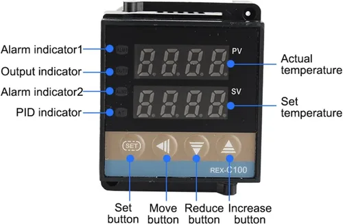 Miniatura 4 de REX-C100 Digital RKC PID Thermostat Temperature Controller Digital 240V REX-C100＋K Thermocouple Probe＋Heat Sink＋40A SSR(3pcs)
