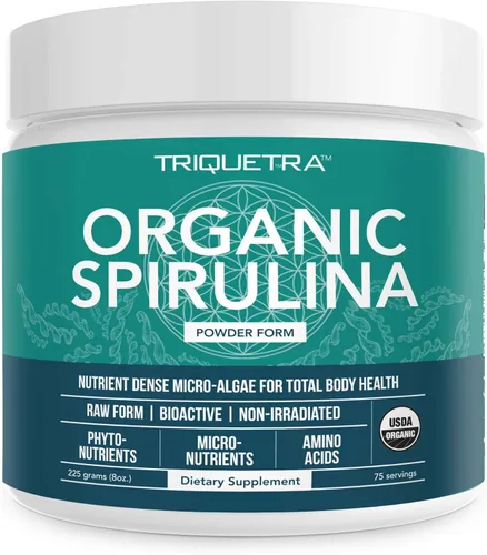 Polvo de espirulina orgánica – Hecho con espirulina Parry®, conocida por su pureza superior y densidad de nutrientes – Agricultura vegana – No