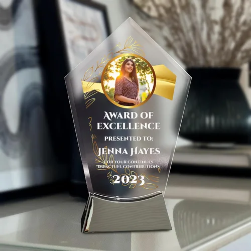 Miniatura 8 de Placa de vidrio personalizada de 8 1/2 pulgadas para premios y trofeos, premio personalizado para empleados del mes, regalos de jubilación