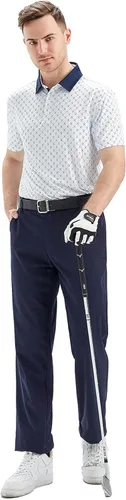 Miniatura 4 de Camisas de golf para hombre, Dry Fit, manga corta, estampado, de rendimiento, absorbe la humedad