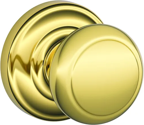 Miniatura 35 de Schlage F10 AND 716 ADD - Pomo Andover con moldura Addison, cerradura de paso para pasillos y armarios, bronce envejecido