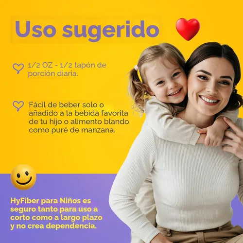 Miniatura 5 de Medtrition HyFiber Fibra Líquida para Niños en Solo Una Cucharada, Apoya la Regularidad y Heces Más Suaves, Prebióticos FOS para la Salud