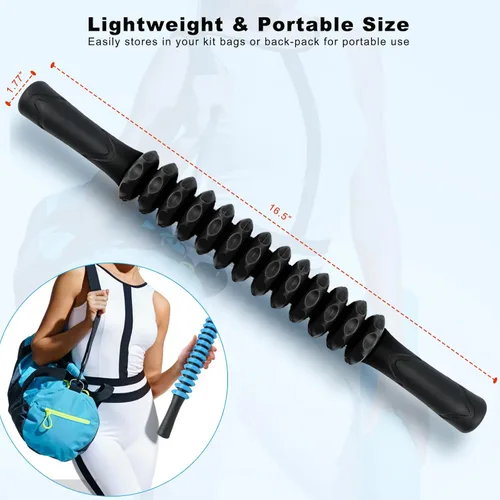 Miniatura 5 de ZanLLW - Barra de rodillo muscular, barra de masaje de tejido profundo para atletas, terapia muscular para corredores, Lipo Stick para aliviar