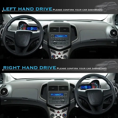 Miniatura 2 de BORATO Cubierta del tablero de instrumentos del coche, para Chevrolet Aveo 2011-2013, accesorios Cuero Terciopelo Gris