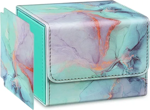 Miniatura 8 de CaseBot Caja de cartas compatible con MTG/TCG/CCG, funda magnética para tarjetas de juego de gran tamaño que se adapta a más de 180 tarjetas