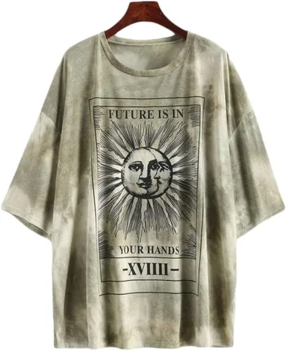 Miniatura 2 de Fenxxxl - Camiseta oversize de cuello redondo para mujer casual para verano