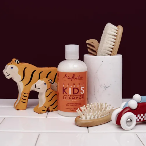 Miniatura 17 de SheaMoisture Champú extra nutritivo para el cuidado del cabello para niños Mango Zanahoria con manteca de karité 8 oz