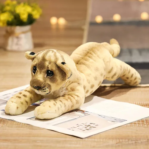Miniatura 11 de Black Panther - Animal de peluche de jaguar de 15 pulgadas, linda almohada de felpa de pantera negra realista, juguete de peluche de pantera