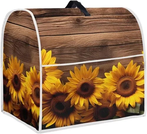 Miniatura 18 de Funda para batidora con estampado de girasol y bandera americana, cubierta protectora contra el polvo, adecuada para la mayoría de los modelos