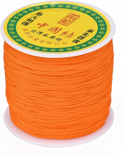 Miniatura 27 de Cheriswelry 100 yardas/rollo de cuerda trenzada de nailon de 0.031 in, color azul cielo claro, cordón de nudo chino, cuerda de cuentas