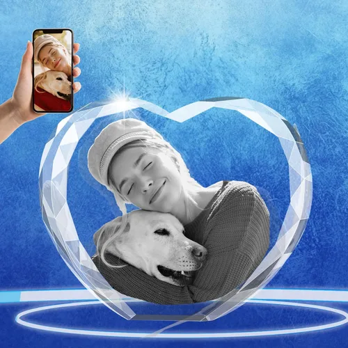 Miniatura 11 de Regalos conmemorativos personalizados para mascotas, marco de fotos de cristal 3D de perros o gatos, marco de fotos grabado con láser personalizado
