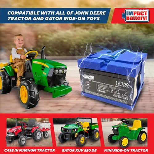 Miniatura 4 de Batería de repuesto de 12V para Peg Perego, juguetes de montar de John Deere