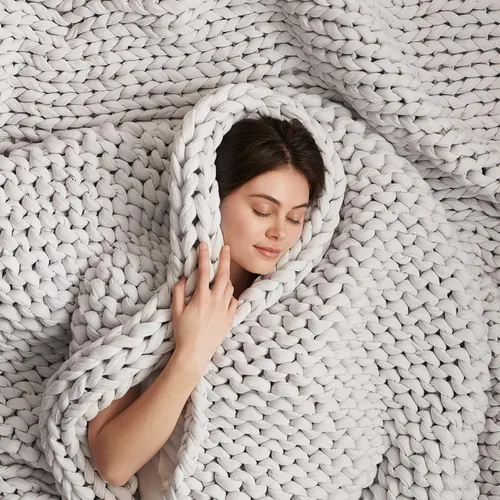 Bearaby Mantas de algodón tejidas a mano para adultos, manta de punto grueso, sostenible, transpirable, orgánica, refrescante, lavable a máquina