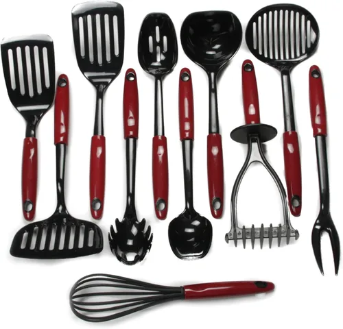 Miniatura 4 de Chef Craft Select - Tenedor de nailon para carne, 13 pulgadas, color rojo