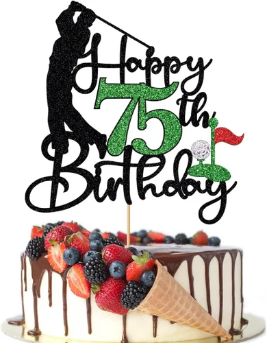 Miniatura 13 de Golf Happy 10th Birthday Cake Topper, Golfer/Sports Themed Birthday or Retirement Cake Decorations,Golf Ten 10 Years Old Ball Player Sport Themed