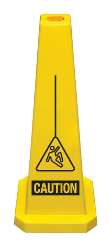 Cortina Lamba 25" Cono "Precaución", 03-600-12CAU, Amarillo