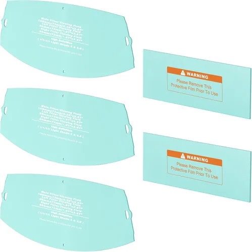 Miniatura 3 de ARCCAPTAIN 6 piezas de lentes de repuesto exterior de visualización normal y 3 piezas de lentes de repuesto interior para el casco de soldadura
