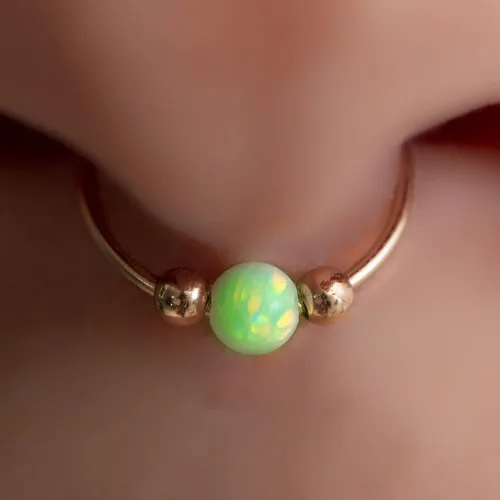 Miniatura 12 de Anillos de tabique rellenos de oro de 14 quilates ópalos
